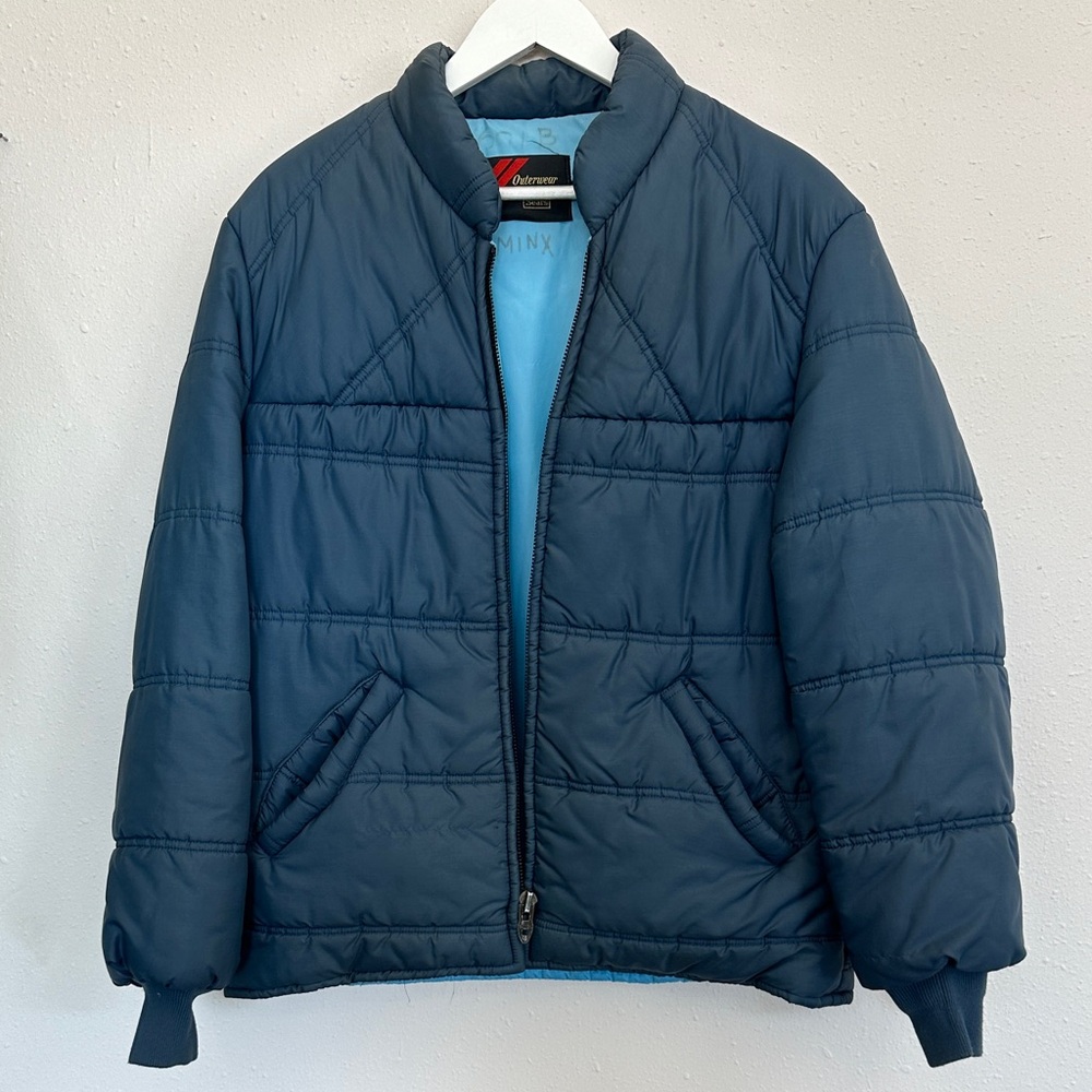 Sears vintage 1980’s Navy Blue Puffer Jacket size medium unisex